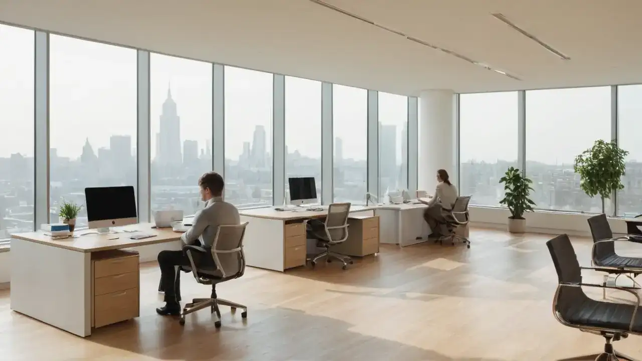 Moderne kontor: lys, stillhet og fokus