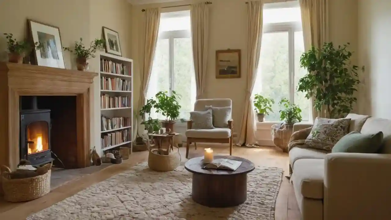 Livlig rom utstråler ro og komfort