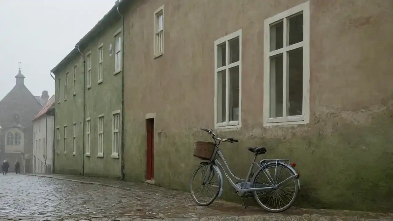 Stillhet møter en norsk landsbyens rolige skue