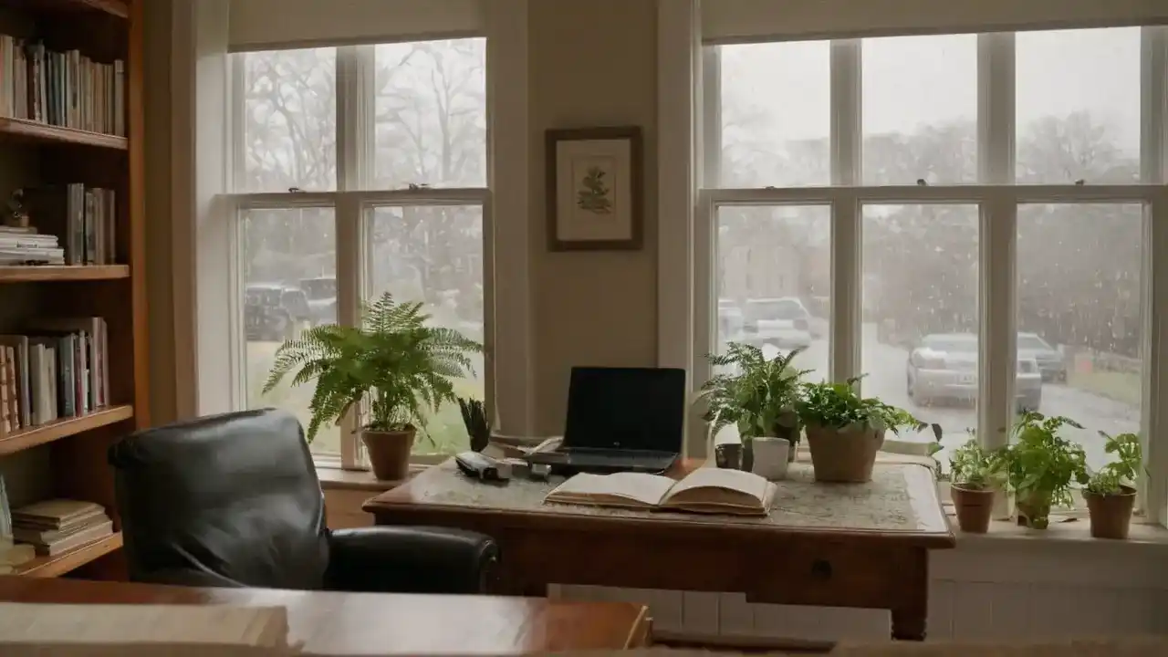 Stillhet og konsentrasjon i et hjemmekontor