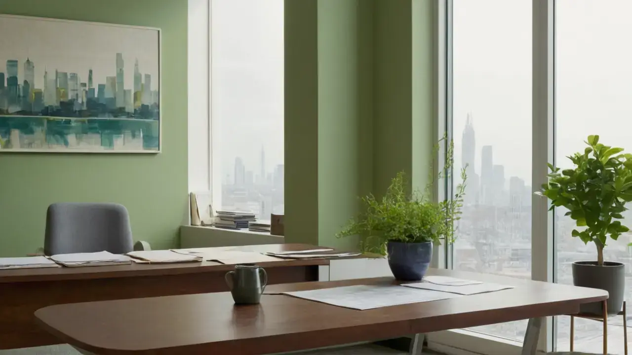 Profesjonell stillhet møtte en arbeidsmessig, solbelyst scene