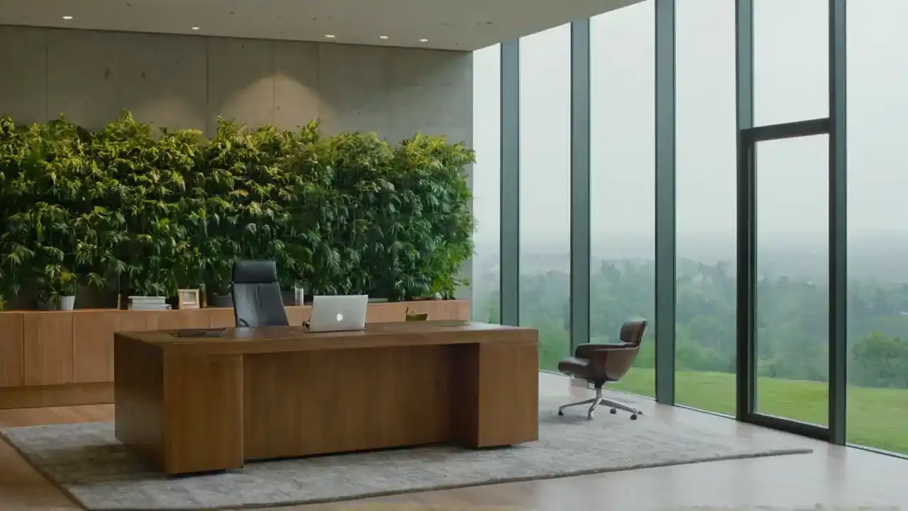 Moderne kontor rommer stillhet og fokus