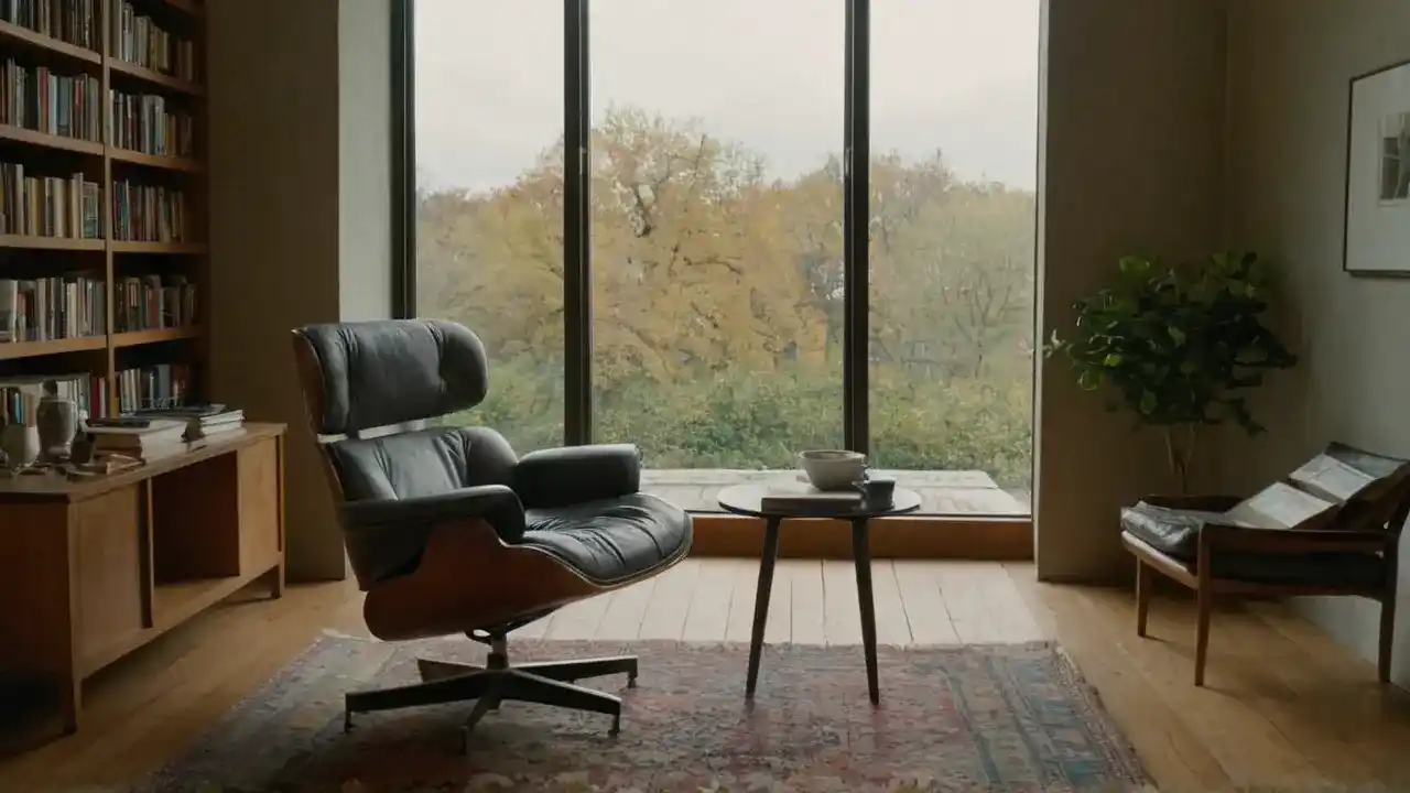 Et innbydende kontor, fylt med liv og detaljer