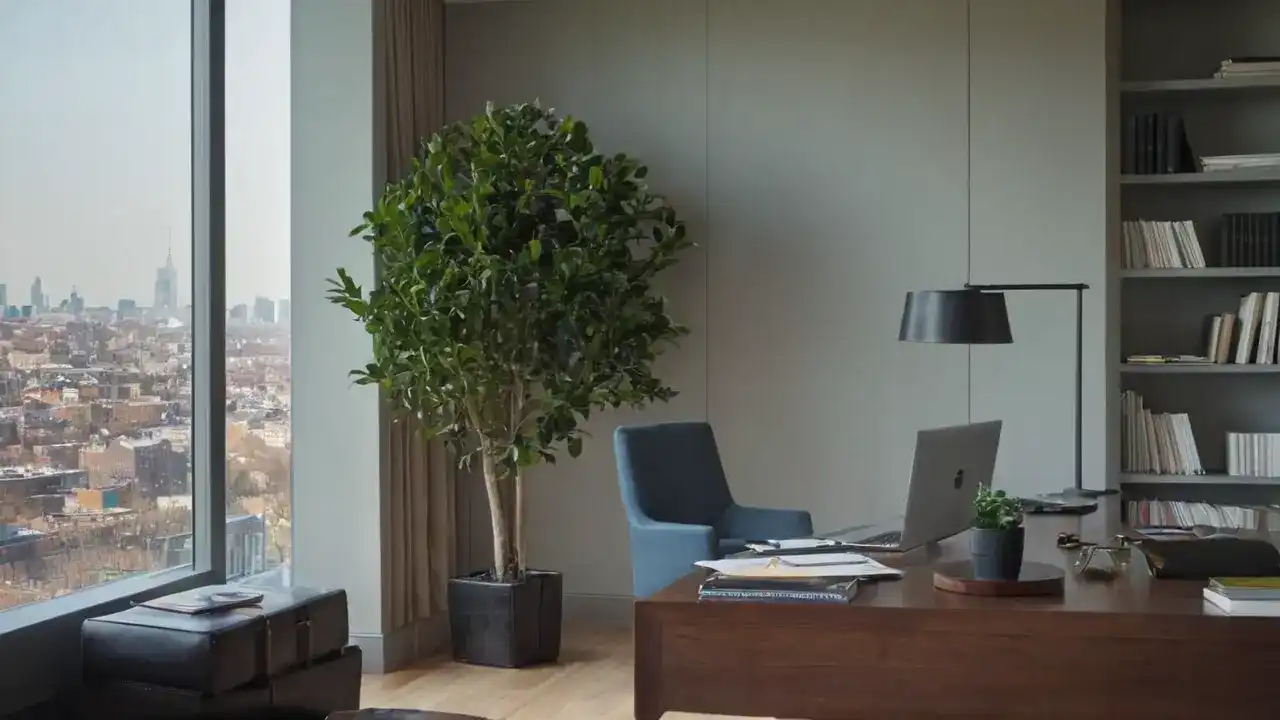 Moderne kontor stråler av naturlig lys