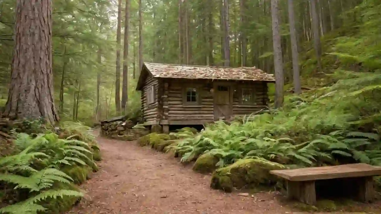 En ensom mann observerer freden i skogen