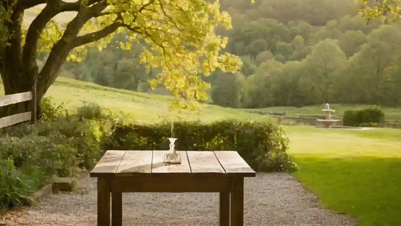 Stillhet møter en idyllisk, dyster scene