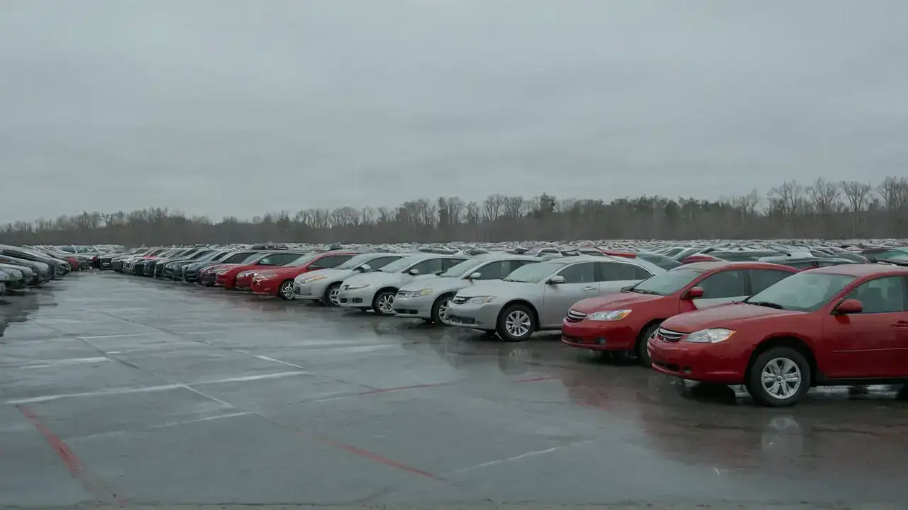 En rolig dag på et bilområde