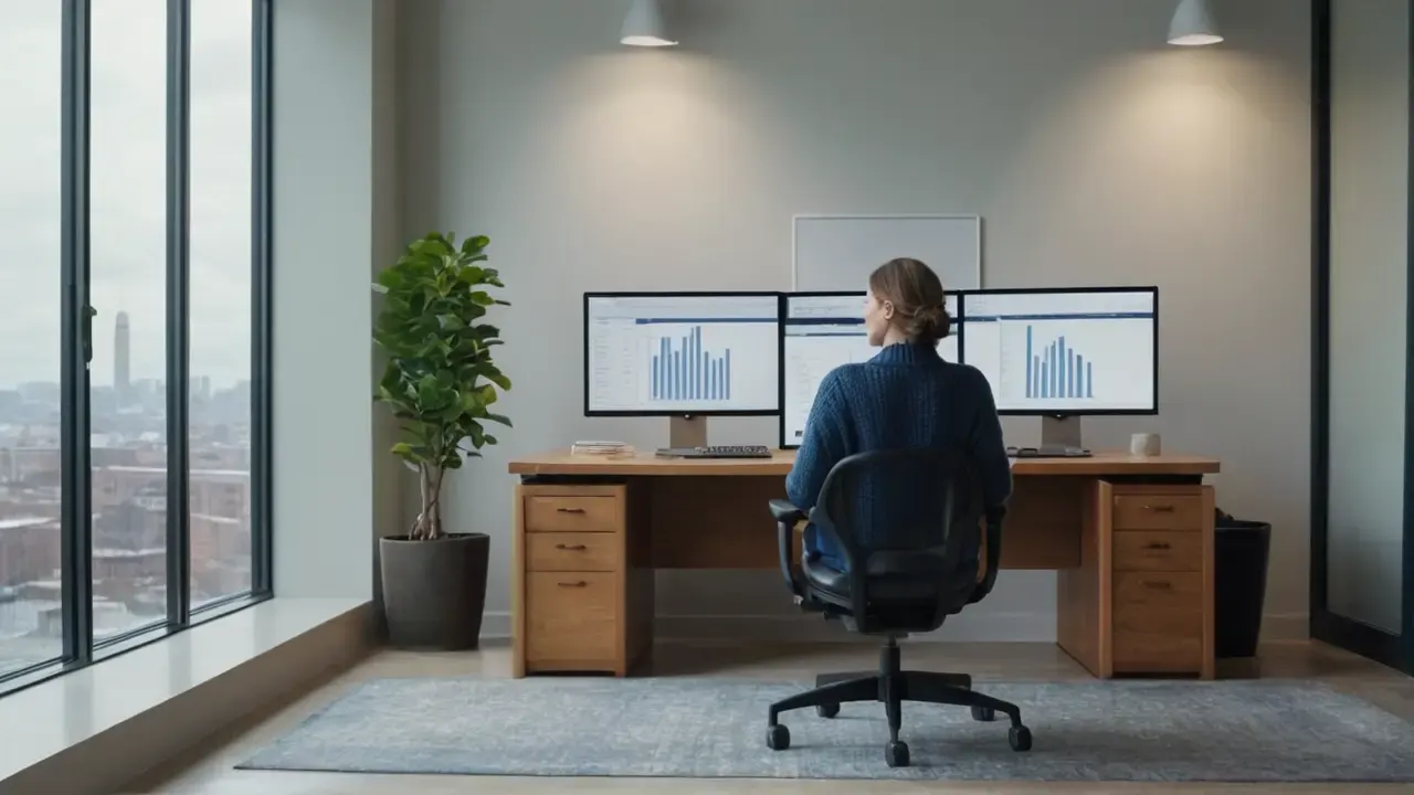 Moderne kontor skaper ro og dybde