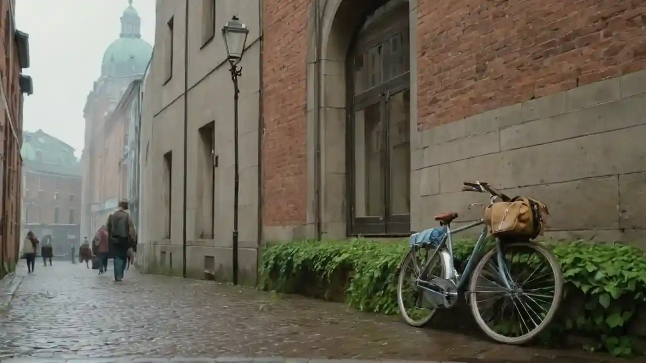 Oslo-gate preges av stillhet og grått lys
