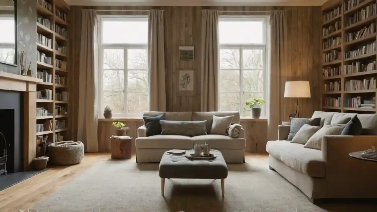 Et varmt, rolig rom med mange detaljer