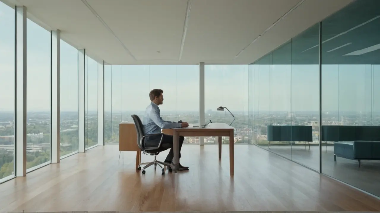 Moderne kontor; lys, plass og stillhet