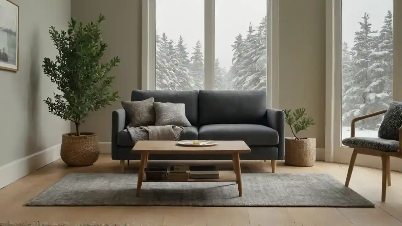 Koselig, lett brukt rom i naturlig lys
